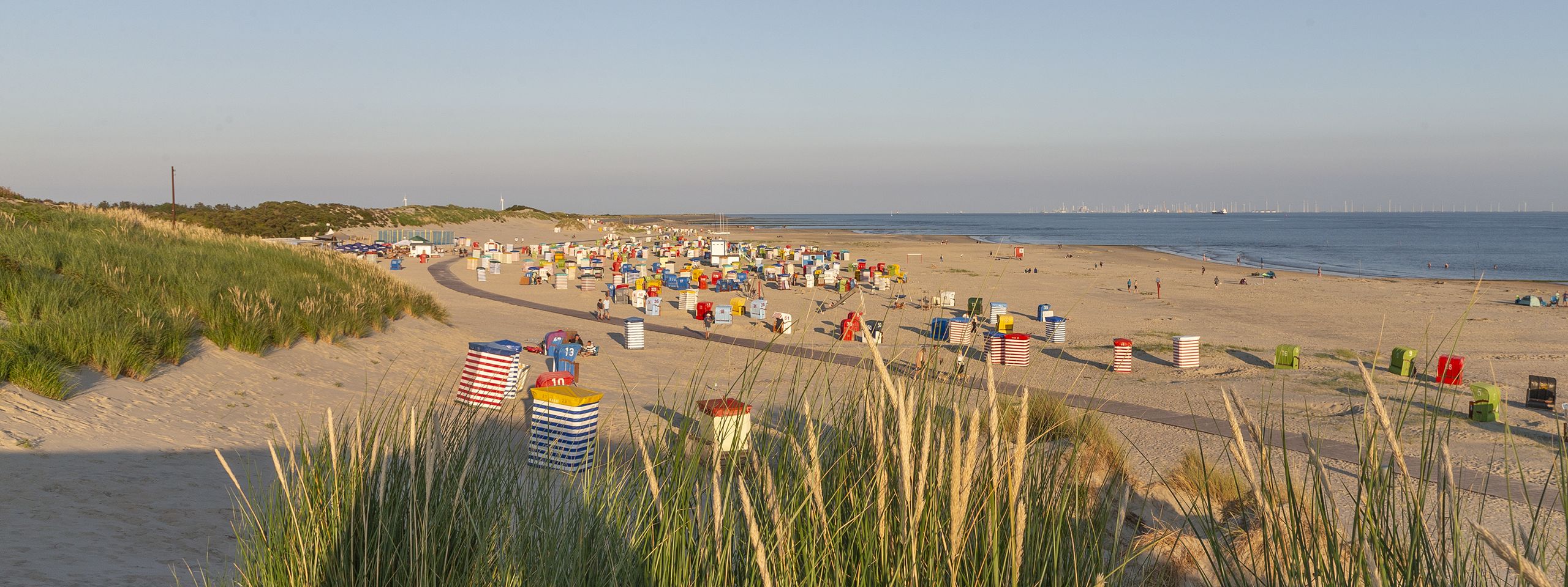 Überblick über den Südstrand von Borkum